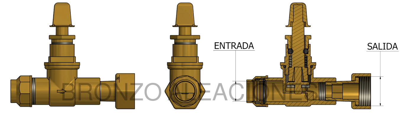 Esquema WITH COMPRESSION COUPLER AND FREE NUT